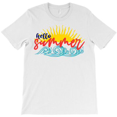 Summer Beach Salty Beach Summer Shirt Beach Babe Hello Summer 1 T-shirt Designed By Zeyneb Ela