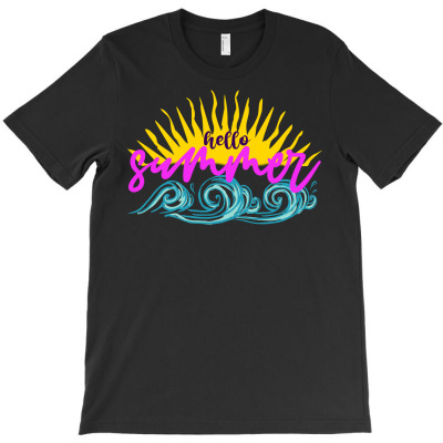 Summer Beach Salty Beach Summer Shirt Beach Babe Hello Summer 3 T-shirt Designed By Zeyneb Ela