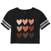 Diversity Hearts, Skin Tone Hearts Scorecard Crop Tee | Artistshot