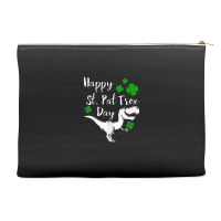 Happy St. Pat Trex Day Dinosaur St. Patrick's Day Accessory Pouches | Artistshot