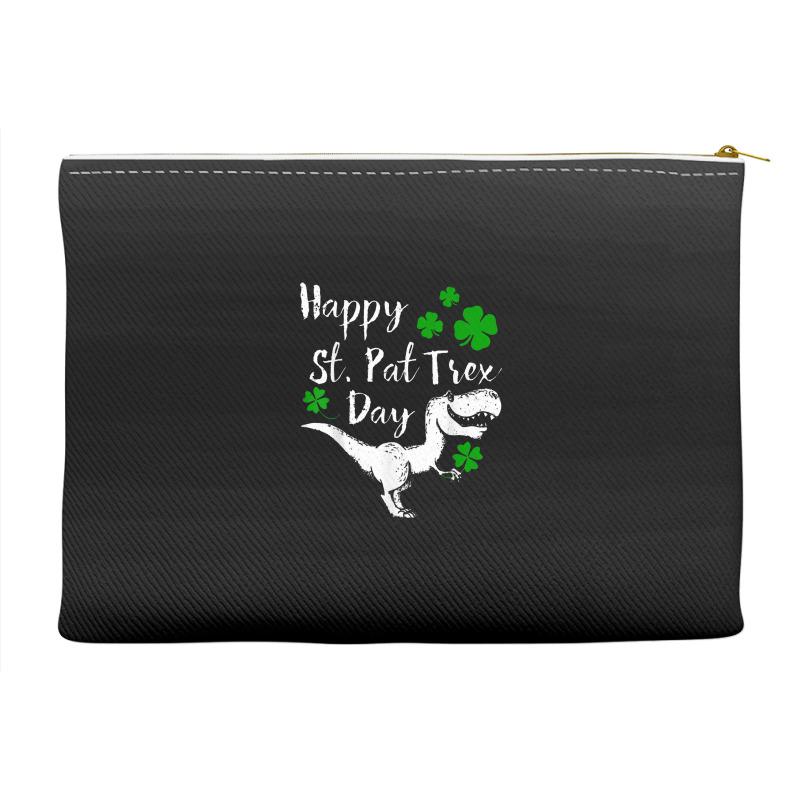 Happy St. Pat Trex Day Dinosaur St. Patrick's Day Accessory Pouches | Artistshot