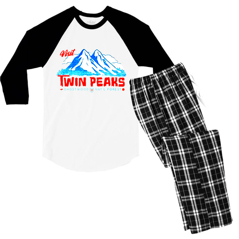 Visit Twin Peaks Men's 3/4 Sleeve Pajama Set | Artistshot