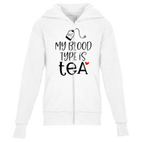 My Blood Type Is Tea Youth Zipper Hoodie | Artistshot