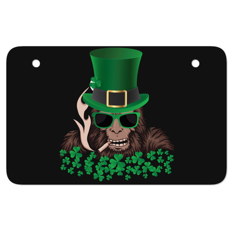 Sasquatch St. Patrick's Day Atv License Plate | Artistshot