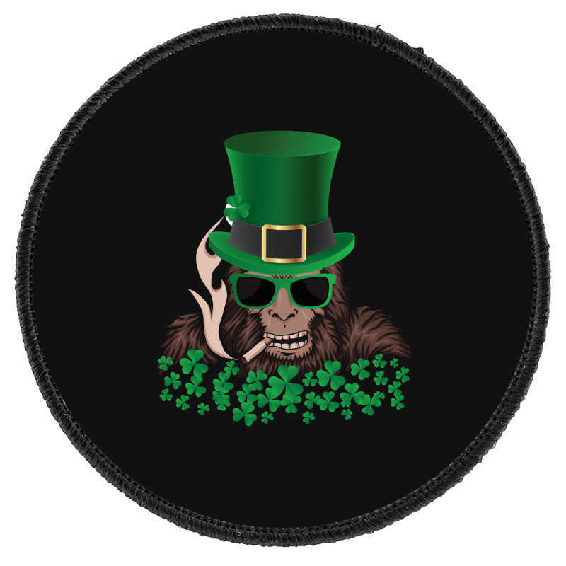 Sasquatch St. Patrick's Day Round Patch | Artistshot