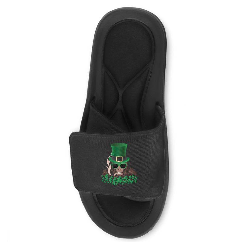 Sasquatch St. Patrick's Day Slide Sandal | Artistshot