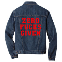 Zero Fucks Given Men Denim Jacket | Artistshot