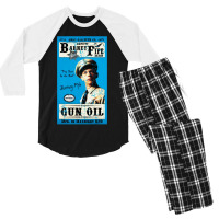 Barney Fife Gun Oil Distressed Men's 3/4 Sleeve Pajama Set | Artistshot