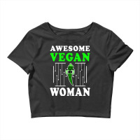 Awesome Vegan Woman Vegetable Okra Plant Crop Top | Artistshot