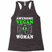 Awesome Vegan Woman Vegetable Okra Plant Racerback Tank | Artistshot