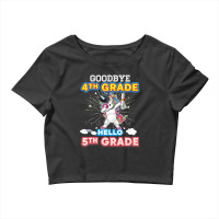 Goodbye 4th Grade Hello 5th Last Day Of School Unicorn Dab Crop Top | Artistshot