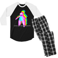 Cha Cha Real Smooth Barney Meme Men's 3/4 Sleeve Pajama Set | Artistshot