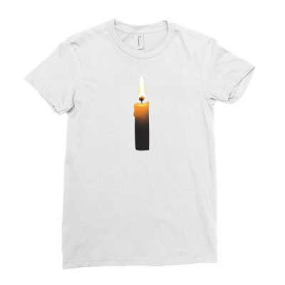 Romintic Candle T-shirts Ladies Fitted T-shirt Designed By Junaidk