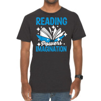 Reading Powers Imagination Reading Teacher Bookworm T Shirt Vintage T-shirt | Artistshot