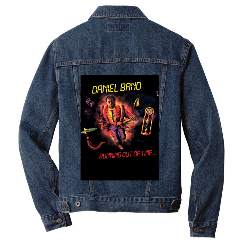 Running Of Time Game Men Denim Jacket | Artistshot