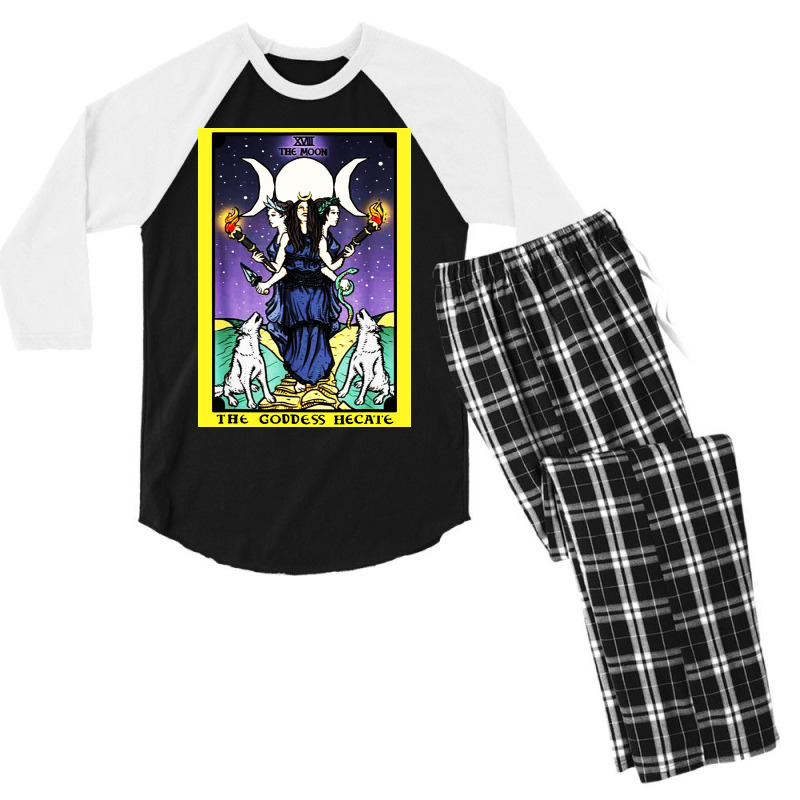 The Goddess Hecate Tarot Card Men's 3/4 Sleeve Pajama Set by Suettan | Artistshot