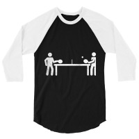 Table Tennis Game Stickman Funny Ping Pong Lover Player Gift T Shirt 3/4 Sleeve Shirt | Artistshot