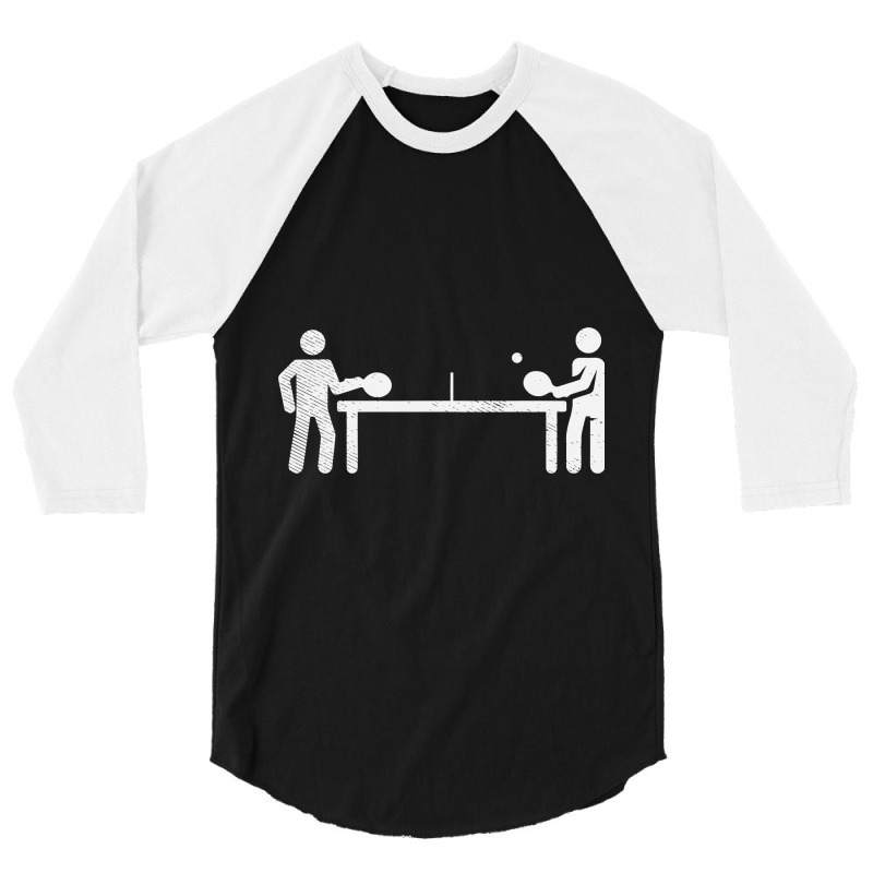 Table Tennis Game Stickman Funny Ping Pong Lover Player Gift T Shirt 3/4 Sleeve Shirt by longduong89 | Artistshot