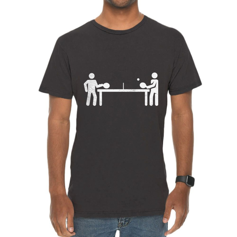 Table Tennis Game Stickman Funny Ping Pong Lover Player Gift T Shirt Vintage T-Shirt by longduong89 | Artistshot