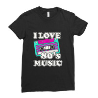 I Love 80's Music Cassette Tape Ladies Fitted T-shirt | Artistshot