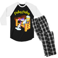 Fishy Fishy! Crewneck Men's 3/4 Sleeve Pajama Set | Artistshot