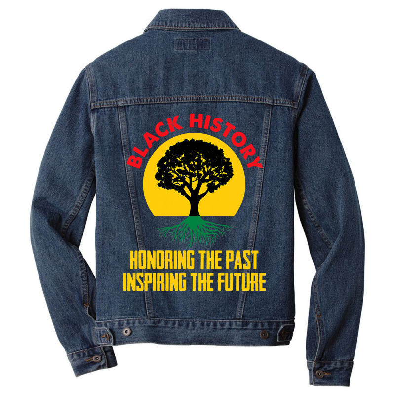 Honoring Past Inspiring Future Black History Month Men Denim Jacket | Artistshot