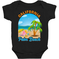 California Palm Beach Baby Bodysuit | Artistshot