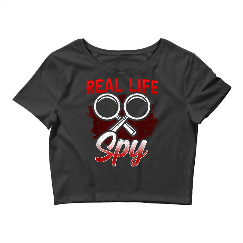 Real Life Spy Investigation Investigator Private Detective T Shirt Crop Top by ReagerAero | Artistshot