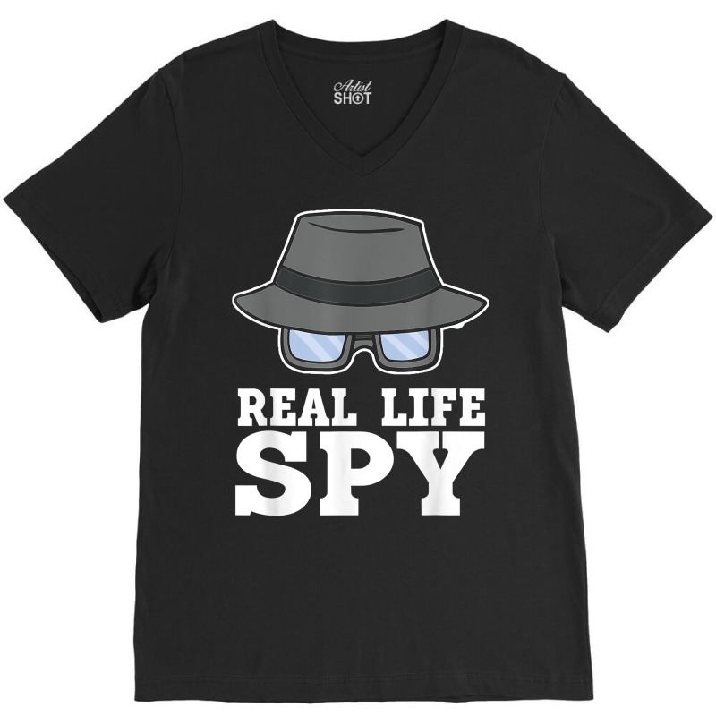 Real Life Spy Investigation Private Detective Investigator T Shirt V-Neck Tee by ReagerAero | Artistshot