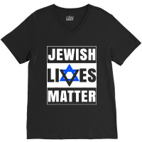 Jewish Lives Matter Shirt David Star Retro Jewish Holiday V-neck Tee | Artistshot