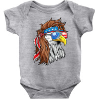 American Flag 4th Of July Patriotic Bald Eagle Mullet Usa T Shirt Baby Bodysuit | Artistshot