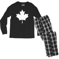 Maple Leaf Grunge Men's Long Sleeve Pajama Set | Artistshot