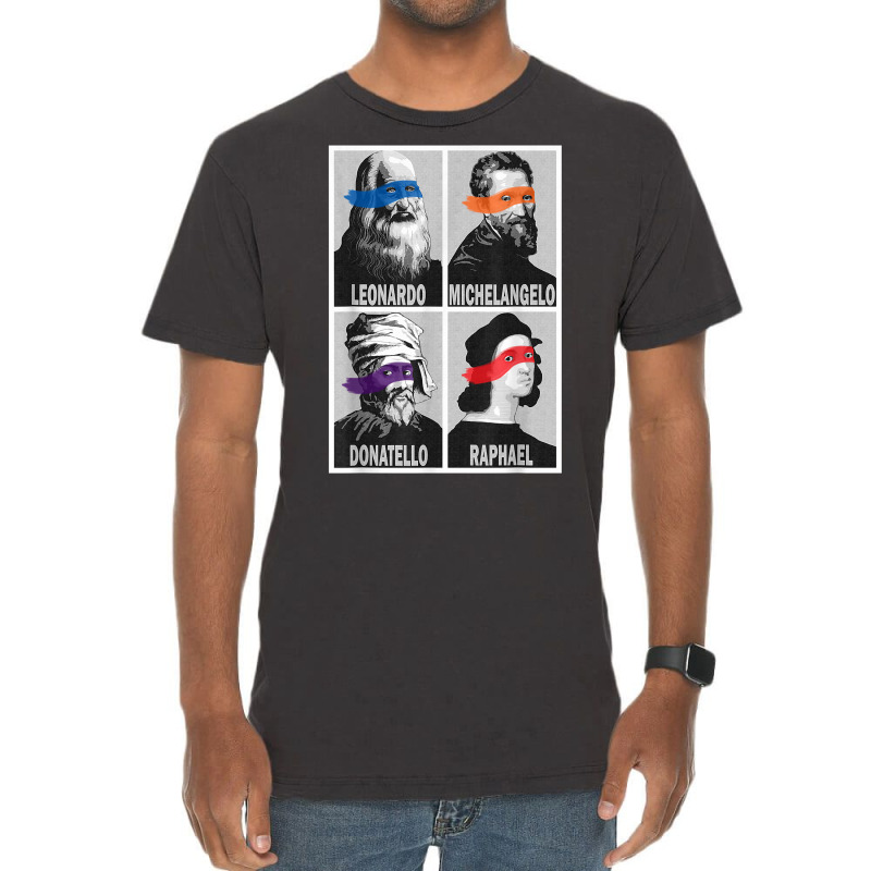 Renaissance Ninja Artists Poster Style Pop Art T Shirt Vintage T-Shirt by ReagerAero | Artistshot