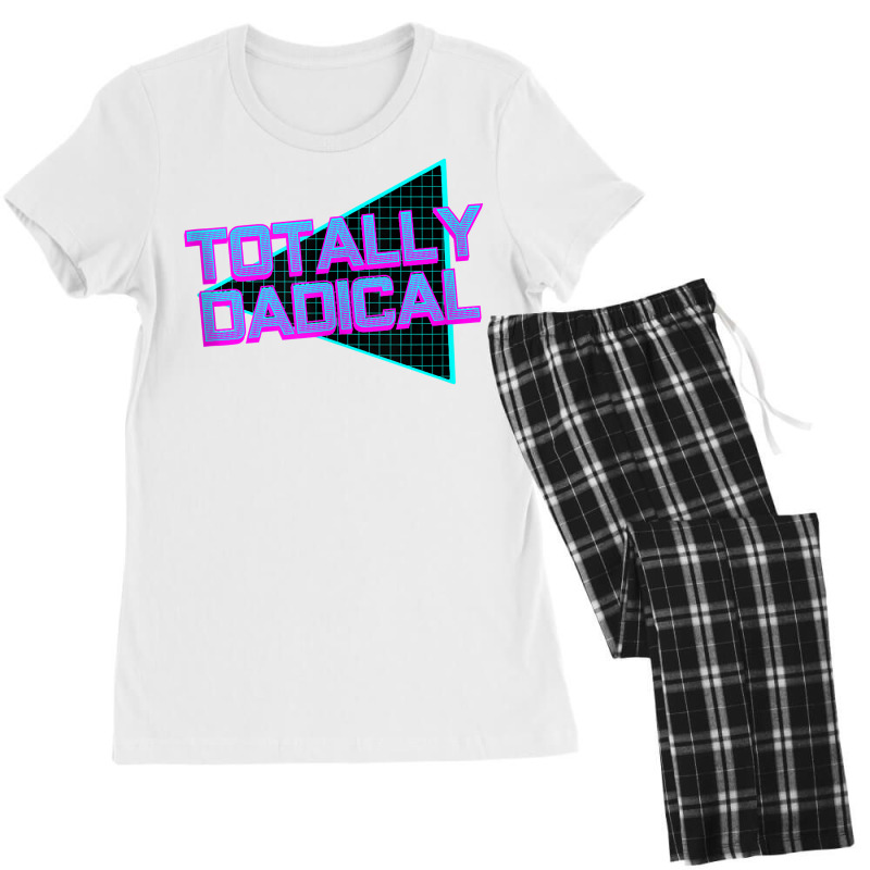 Retro 80s Totally Dadical Rad Father Gift For Eighties Dads Tank Top Women's Pajamas Set by ReagerAero | Artistshot