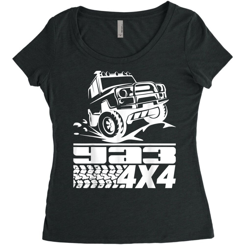 Uaz Offroad 4x4 4wd Utility Vehicle Russia Ussr T Shirt Women's Triblend Scoop T-shirt by BeanblossomSheldon | Artistshot