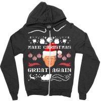 Make Christams Great Agaian Trump Gift For Trump Zipper Hoodie | Artistshot