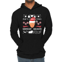 Make Christams Great Agaian Trump Gift For Trump Lightweight Hoodie | Artistshot