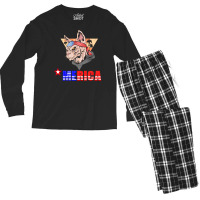 Merica Yorkie Men's Long Sleeve Pajama Set | Artistshot