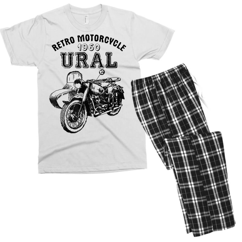 Retro Motorcycle Ural T Shirt   Vintage Sidecar Motorbike Men's T-shirt Pajama Set by ReagerAero | Artistshot