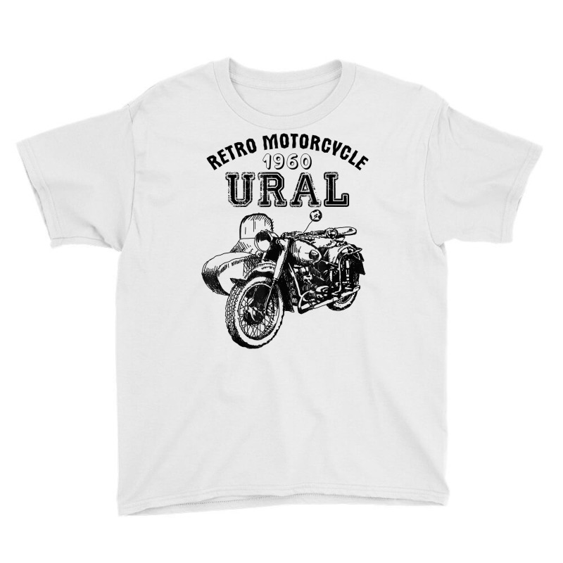 Retro Motorcycle Ural T Shirt   Vintage Sidecar Motorbike Youth Tee by ReagerAero | Artistshot