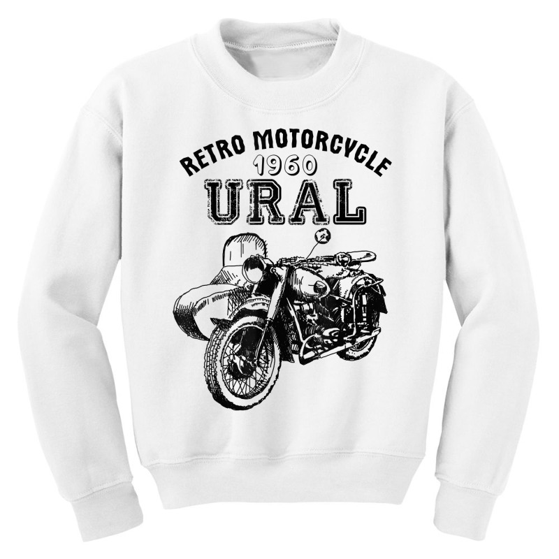 Retro Motorcycle Ural T Shirt   Vintage Sidecar Motorbike Youth Sweatshirt by ReagerAero | Artistshot