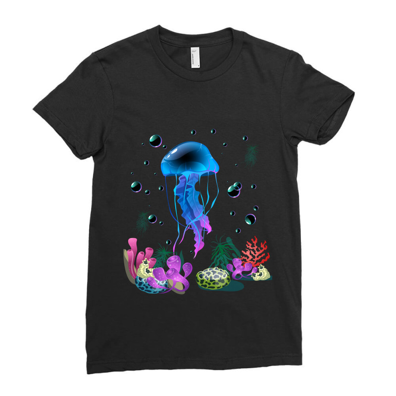 Summer Design - Jelly Fish Ladies Fitted T-Shirt by vasu4christ | Artistshot