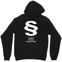 Unicode U+00a7   Section Sign White T Shirt Unisex Hoodie | Artistshot