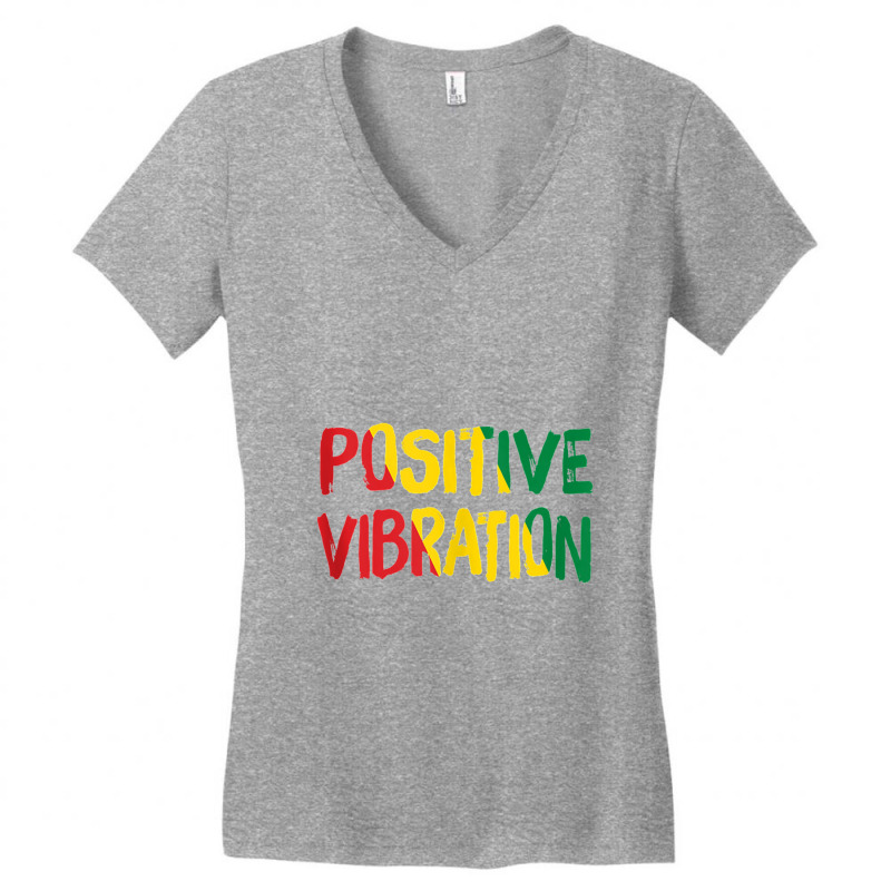 Positive Vibration Vibes Rasta Reggae Jamaica Tank Top Women's V-Neck T-Shirt by saterseim | Artistshot