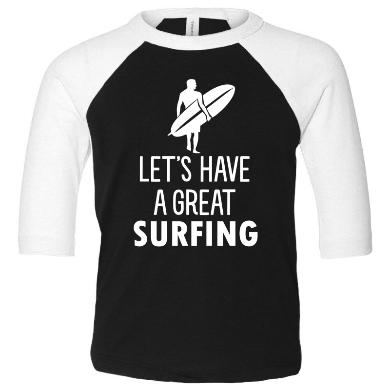 Funny Surfing Toddler 3/4 Sleeve Tee | Artistshot