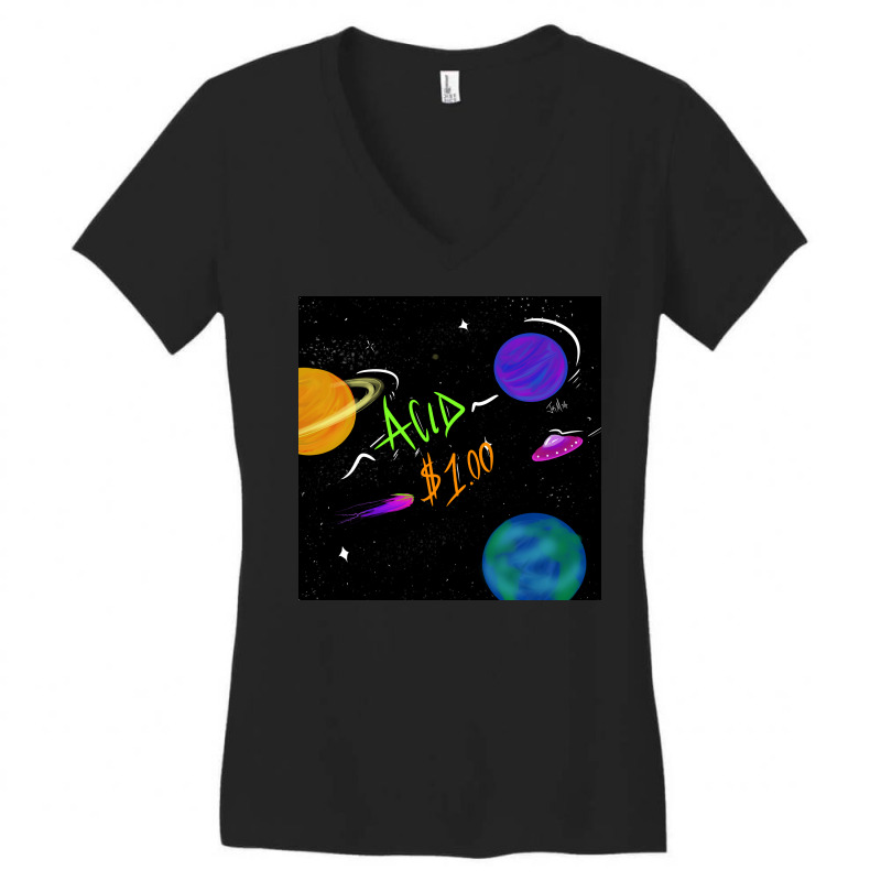 Space Sour Deals Women's V-neck T-shirt | Artistshot