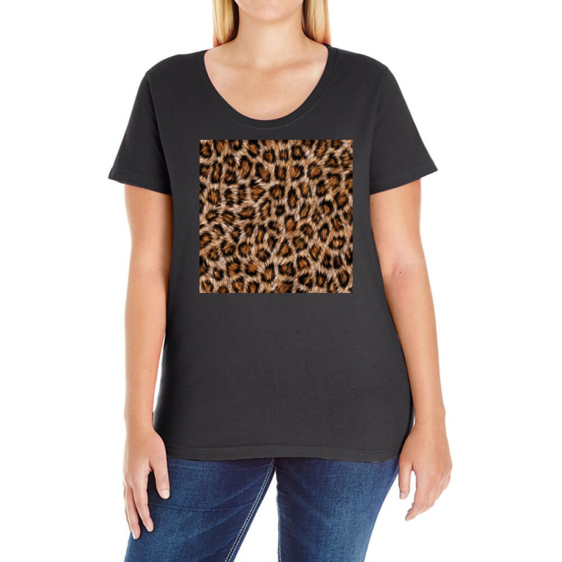 Leopard Skin Texture Pattern Ladies Curvy T-shirt | Artistshot