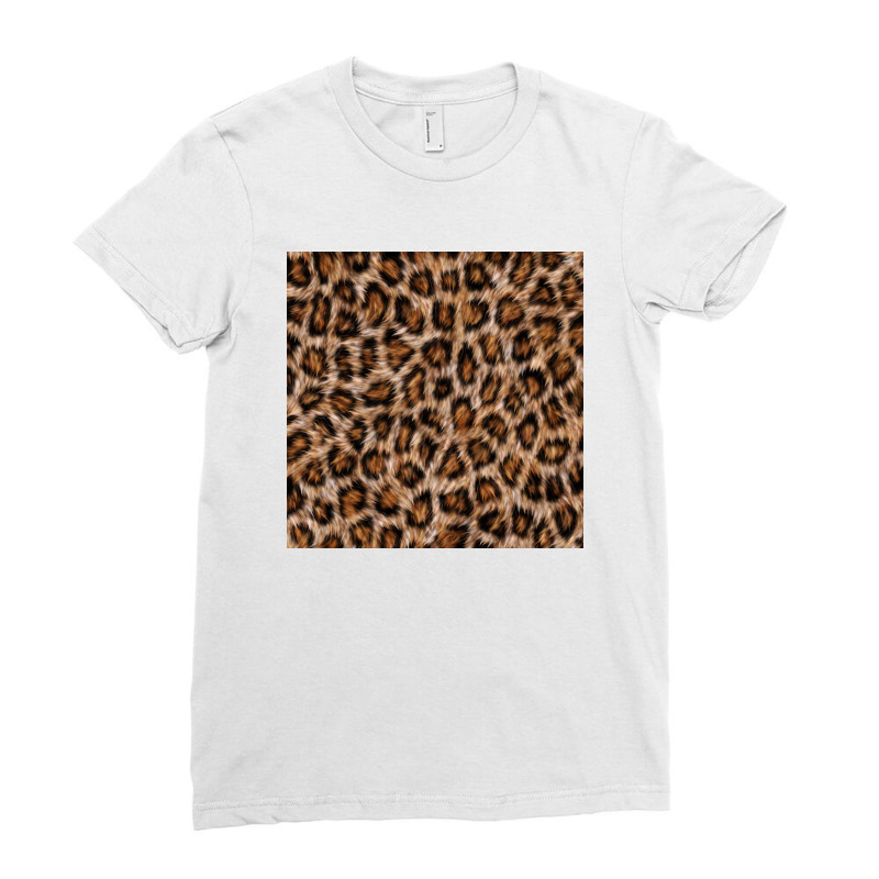 Leopard Skin Texture Pattern Ladies Fitted T-shirt | Artistshot