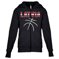 Latvia Basketball Lovers Jersey   Latvian Flag Summer Sports T Shirt Youth Zipper Hoodie | Artistshot