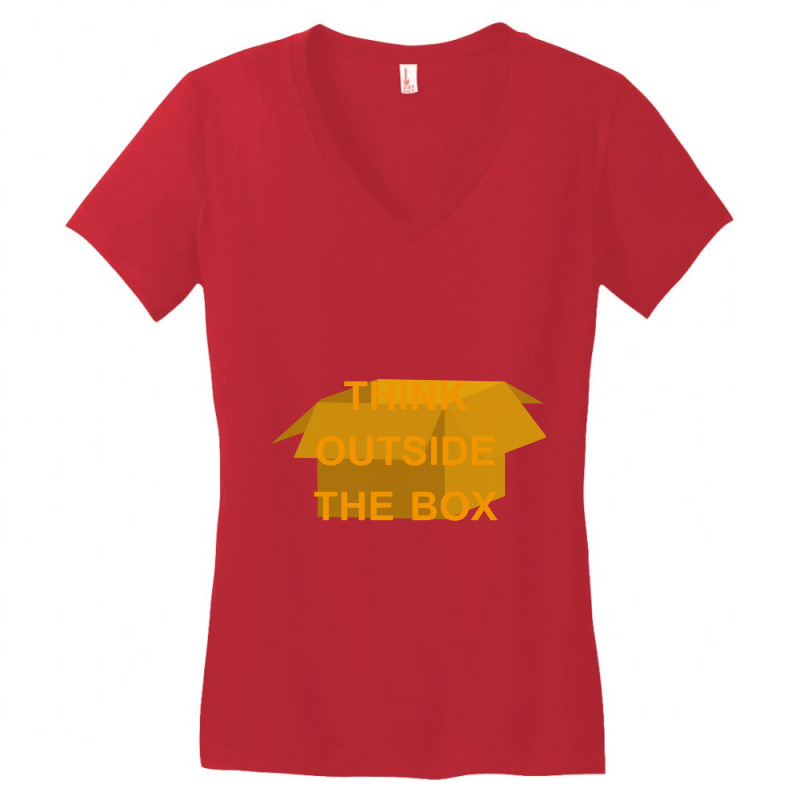 Think Outside The Box Women's V-Neck T-Shirt by mahad | Artistshot